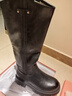 卓詩(shī)尼厚底長(cháng)筒靴女款2026冬季新款灰色靴子小個(gè)子長(cháng)靴高筒騎士靴 灰色【薄絨】 39 曬單實(shí)拍圖