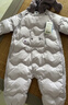 迷你巴拉（minibala）【迷你小蛋仔】寶寶嬰兒羽絨服連體衣保暖護肚童裝秋冬新款 咖色調00355 【內置護肚背心】 90 CM 【充絨量81.9g】 曬單實(shí)拍圖