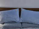 富安娜牛奶絨四件套雙人冬季套件加絨床單被罩 之冠藍【雙面牛奶絨】 1.5米床 床單款 （被套203*229cm） 曬單實(shí)拍圖