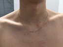 中國黃金（CHINA GOLD）S925純銀項鏈男士輕奢潮流蛇骨鏈情人節生日禮物男生送男友老公 蛇骨鏈約4g/鏈長(cháng)45cm，寬1.1mm 曬單實(shí)拍圖