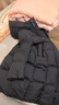 坦博爾泡芙羽絨服女長(cháng)款連帽秋冬保暖外套25年新款5530822D 黑色160 曬單實(shí)拍圖