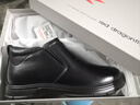 紅蜻蜓皮鞋男高幫牛皮棉鞋加絨保暖輕便商務(wù)耐磨正裝鞋WTD451831黑色43 曬單實(shí)拍圖