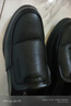 稻草人秋冬款商務(wù)休閑鞋男士頭層牛皮鞋男正裝鞋懶人套腳豆豆鞋 黑色 40 曬單實(shí)拍圖
