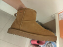 意爾康女靴雪地靴女士棉鞋厚底冬季加絨保暖東北抗寒短靴媽媽靴子 棕色 加絨 37 曬單實(shí)拍圖