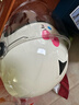 兒童新國標電動(dòng)車(chē)頭盔女孩子小寶寶可愛(ài)hellokitty貓耳朵春秋冬款 KT前臉透明 兒童半盔 曬單實(shí)拍圖