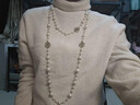 飾薇山茶花仿珍珠項鏈女長(cháng)款毛衣鏈高級感疊戴頸鏈媽媽中式旗袍配飾 矜貴小香 山茶花珍珠項鏈 曬單實(shí)拍圖