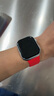 港爵iwatch s11/s10蘋(píng)果手表表帶運動(dòng)硅膠apple watch S9/8/7/6/ultra2/se3女款防水防汗男款46紅色 曬單實(shí)拍圖