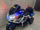 好孩智兒童電動(dòng)摩托車(chē)可坐人雙人三輪車(chē)超大號警車(chē)男女孩寶寶電瓶玩具車(chē) 標配藍+腳踩油門(mén)+12V7A+警報警笛 曬單實(shí)拍圖