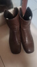 達芙妮短靴女粗跟中跟英倫風(fēng)女靴新款秋冬季單靴踝靴 棕色  40  曬單實(shí)拍圖