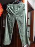 MUJI女式 彈力 燈芯絨 輕便直筒褲 褲子女款25年冬季女裝BE1Y5A5A 煙熏綠色 M (160/66A) 曬單實(shí)拍圖