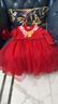 巴拉巴拉童裝女童連衣裙網(wǎng)紗公主裙拼接紅色新年拜年服女童裙 曬單實(shí)拍圖