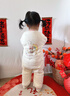 嬰蓓依嬰幼兒冬季連體衣恒溫棉中開(kāi)棉服加厚保暖哈衣 彩虹兔兔 90cm 曬單實(shí)拍圖
