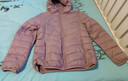 鴨鴨（YAYA）佟麗婭同款冬裝連帽輕薄羽絨服女短款輕便薄款保暖新國標外套女款 淺紫色 M 160 曬單實(shí)拍圖