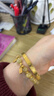 金萊緣碎碎冰黃金手鐲女新款999足金爆閃金手環(huán)金鐲子送女友情人節禮物  60圈 金約8.5g 曬單實(shí)拍圖