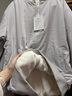 妙奕嘉棉服女士外套秋冬季2025年新款洋氣小個(gè)子棉襖棉衣加絨加厚高級感 灰色休閑毛絨連帽棉服 均碼 【建議118斤內】 曬單實(shí)拍圖