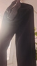 每時(shí)直筒牛仔褲女新款小個(gè)子窄版顯瘦抽繩松緊腰休閑闊腿褲2709蘭3X 曬單實(shí)拍圖