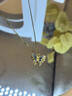 中國黃金（CHINA GOLD）黃金項鏈女款百搭輕奢首飾足金蝴蝶吊墜圣誕節生日禮物送女友老婆 繽紛蝴蝶吊墜【配S925鏈】約0.3g 曬單實(shí)拍圖