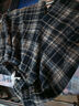 浪莎毛呢格子褲女秋冬加絨新款高腰垂感休閑拖地復古毛呢闊腿褲 曬單實(shí)拍圖