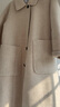 LILY100%羊毛LILY2025冬新款簡(jiǎn)約翻領(lǐng)寬松通勤淺色毛呢大衣外套女長(cháng)款 606淺米 S 曬單實(shí)拍圖