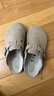 ENBO勃肯鞋女秋冬厚底牛皮革2025新款外穿通勤包頭懶人半拖鞋 灰色 36 曬單實(shí)拍圖