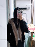 美式復古座山雕耳朵毛絨棉衣棉服女冬季加厚夾棉保暖開(kāi)衫外套棉襖 黑色常規款 M 曬單實(shí)拍圖