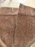 ELLE【焦糖暖棕】復古燈芯絨休閑裙褲女2025冬季新款高腰闊腿短褲 淺棕 L 曬單實(shí)拍圖