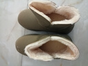 百麗踏超厚加絨保暖雪地靴女短筒2025新款冬雪地棉鞋防滑松糕東北 杏色 36 曬單實(shí)拍圖