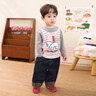 LUSON小O爸男嬰童 寶寶假兩件t恤長(cháng)袖秋冬季2025新款嬰兒個(gè)性帥氣上衣 曬單實(shí)拍圖