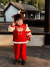 優(yōu)奇女寶寶衣服秋冬加絨加厚套裝滿(mǎn)月百天周歲禮服紅色過(guò)年拜新年裝 紅色刺繡套裝 80 曬單實(shí)拍圖