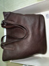 裘真頭層植鞣牛皮遇托特包女復古百搭真皮大容量通勤單肩包 咖啡色 大包 曬單實(shí)拍圖