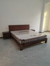 林氏家居實(shí)木床1.8米x2米胡桃木色主臥雙人床架家具PK20A 曬單實(shí)拍圖