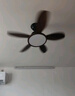 鉆石牌風(fēng)扇燈餐廳吊扇燈LED全光譜超薄客廳燈扇遙控定時(shí)帶燈風(fēng)扇吊桿30寸黑胡桃木一級能效DC5333 曬單實(shí)拍圖