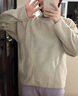 MUJI女式 抓絨 套頭衫 女士衛衣女款 25年冬季 女裝上衣 BB2T5C5A 燕麥色 S (155/80A) 曬單實(shí)拍圖