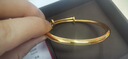中國珠寶（Sino gem）黃金推拉式手鐲足金古法傳承光面素圈金鐲子生日禮物送女友送老婆 約7g光面素圈推拉手鐲【克重多退少補】 曬單實(shí)拍圖