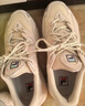 斐樂(lè )女鞋老爹鞋火星鞋潮流復古輕便厚底運動(dòng)鞋女 奶白/木薯粉-GT 36.5 曬單實(shí)拍圖