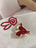 贏(yíng)夫人（Mrs win）馬年生肖款可愛(ài)紅色水晶小馬駒胸針本命年禮物裝飾百搭別針 金底紅  A25-101 曬單實(shí)拍圖