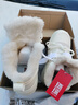 環(huán)球奶白色加絨高幫棉鞋女2025冬新款毛茸茸校園風(fēng)潮流休閑運動(dòng)鞋板鞋 曬單實(shí)拍圖