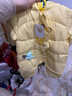 巴拉巴拉嬰兒輕薄羽絨服連體衣冬裝寶寶哈衣爬服萌趣造型可愛(ài)時(shí)尚 黃色小熊-白鴨絨 66 cm-充絨量34g 曬單實(shí)拍圖