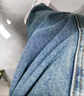 尚都比拉純棉直筒牛仔褲女士春秋長(cháng)款褲子寬松顯瘦復古百搭女褲 牛仔藍M 曬單實(shí)拍圖
