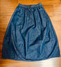 UR2026春季新款女裝休閑丹寧松緊腰抽繩牛仔半裙UWM850156 靛藍 S 曬單實(shí)拍圖