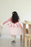 G.duck小黃鴨女童公主裙秋冬新款兒童禮服法式絲絨裙女孩蓬蓬網(wǎng)紗連衣裙 粉色 120 曬單實(shí)拍圖