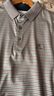 夢(mèng)特嬌（MONTAGUT）中秋送禮夏季男士polo衫短袖商務(wù)翻領(lǐng)醋酸爽滑條紋T恤 皮紅 XL 曬單實(shí)拍圖