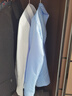 策息長(cháng)袖襯衫男秋冬季工作白襯衫修身正裝上衣免燙大碼抗皺薄外套秋裝 白色+淺藍 4XL -建議150-165斤左右 曬單實(shí)拍圖