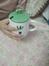 馬克杯喝水杯陶瓷杯創(chuàng  )意男女杯子咖啡早餐泡茶杯帶蓋勺家用口杯 仙人掌A款 曬單實(shí)拍圖