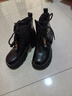 百麗（Belle）時(shí)尚串珠牛皮馬丁靴女冬季新款商場(chǎng)同款厚底增高短靴F2T1DDD5 黑色-單里 36 曬單實(shí)拍圖