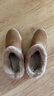 斯凱奇（Skechers）女鞋冬季毛皮雪地靴加絨中筒冬靴舒適防寒厚底緩震棉鞋 棕色/BRN 36 曬單實(shí)拍圖