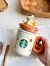 星巴克（Starbucks）杯子小熊甜品屋系列不銹鋼帶茶漏吸管杯套裝可愛(ài)桌面杯男女士送禮 不銹鋼帶茶漏吸管杯套裝 曬單實(shí)拍圖