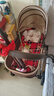 逗逗熊新生兒嬰兒車(chē)推車(chē)可坐可躺雙向輕便折疊安全座椅戶(hù)外提籃三合一 卡其色+安全提籃（一車(chē)六用） 曬單實(shí)拍圖