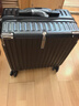 LZJV 高顏值18寸小型行李箱可登機萬(wàn)向靜音輪旅行箱超輕便拉桿密碼箱 黑色【橡膠輕音輪+前置掛鉤】 18英寸 【2節拉桿-1.6m以下適用】 曬單實(shí)拍圖