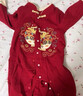 班喜迪嬰兒衣服春裝嬰幼兒寶寶連體衣周歲禮服百日宴小月齡外出服春秋季 紅色【A類(lèi)標準】 80cm 曬單實(shí)拍圖